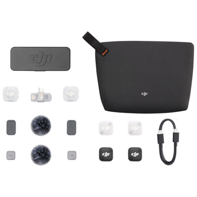 DJI Mic Mini 2 Wireless Microphone (2 TX + Mobile Receiver + Charging Case)
