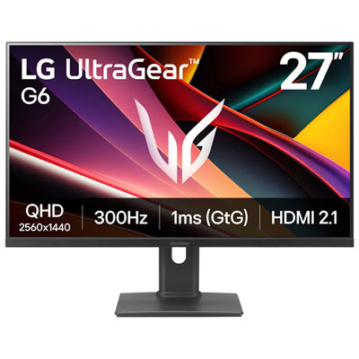 Moniteur De Jeu Del Wqhd Ips 300 Hz Freesync G-Sync Gàg 1 Ms De 27 Po Ultragear De Lg (27G64Na) - Noir Great monitor for work and gaming use