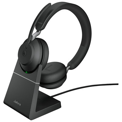 Jabra Evolve2 65 On-Ear Noise Cancelling Bluetooth Headphones (26599-999-989-01) - Black