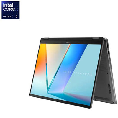 ASUS Vivobook 14 Flip 14" Touchscreen 2-in-1 Laptop - Matte Grey (Intel Core Ultra 7 355/16GB RAM/512GB SSD/Win11)