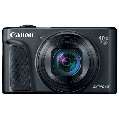 Open Box - Canon PowerShot SX740 HS Wi-Fi 20.3MP 40x Optical Zoom Digital Camera - Black