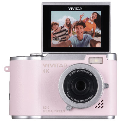 Appareil Photo Numérique Vivitar Snapshot Pro 4K 5 Mpx Avec Zoom 8X - Rose