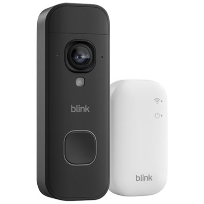Blink 2K+ Wire-Free Wi-Fi Video Doorbell System - Black