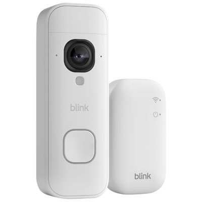 Blink 2K+ Wire-Free Wi-Fi Video Doorbell System - White Great camera setup