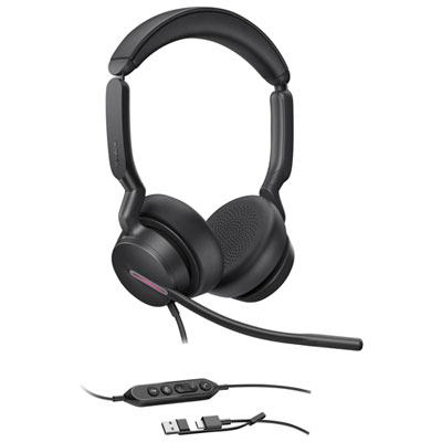 Yealink UH46 AI Noise Cancellation Wired Headset with Microphone - Black
