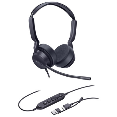 Yealink UH42 Noise Cancellation Wired Headset with Microphone - Black