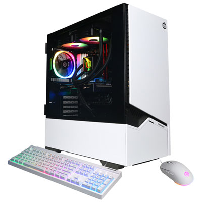 CyberPowerPC Gamer Supreme Gaming PC - White (AMD Ryzen 7 8700F/32GB RAM/2TB SSD/Radeon RX 9060 XT/Win11) - English