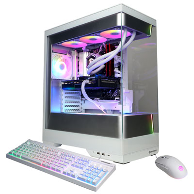 CyberPowerPC Gamer Supreme Gaming PC - White (AMD Ryzen 7 9850X3D/32GB RAM/1TB SSD/Radeon RX 9060 XT/Win11) - En