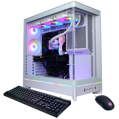 CyberPowerPC Gamer Supreme Gaming PC - White (AMD Ryzen 9 9900X/32GB RAM/2TB SSD/Radeon RX 9070 XT/Win11) - En