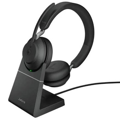 Open Box - Jabra Evolve2 65 USB-A MS Stereo with Charging Stand - Black