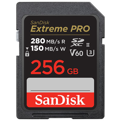 Carte Mémoire Sdxc 280 Mo/s 256 Go Extreme Pro De Sandisk