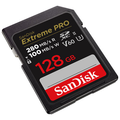 Carte Mémoire Sdxc 128 Go 280 Mo/s Extreme Pro De Sandisk