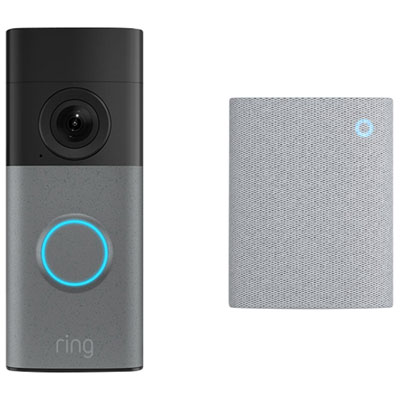 Ring Doorbell (Wired) Wi-Fi Video Doorbell with Chime - Speckled Grey