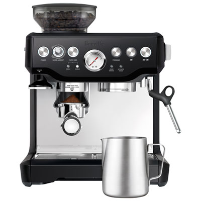 Breville Barista Express Espresso Machine with Frother & Coffee Grinder - Black Truffle