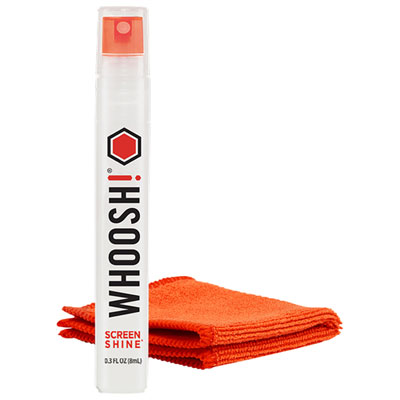 Whoosh Screen Shine Go 0.3oz/8ml Cleaning Spray with Microfibre Cloth