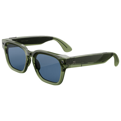 Meta Fury Glasses with AI, Photo, Video, Audio & Messaging - Racing Green/Light Blue Atlantic