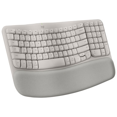 Logitech Wave Keys Wireless Ergonomic Keyboard - Sand