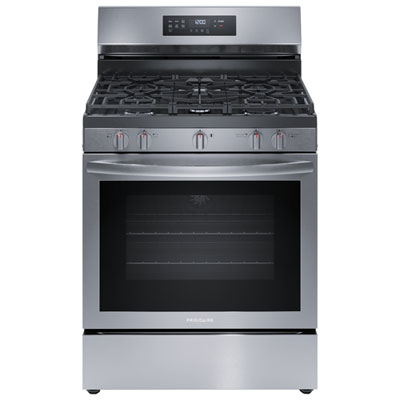 Frigidaire 30" 5.1 Cu. Ft. Fan Convection 5-Burner Slide-In Gas Range (FCFG3083AS) - Stainless Steel Love ❤️