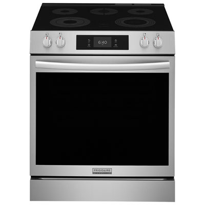 Frigidaire Gallery 30" 6.0 Cu. Ft. True Convection 5-Burner Slide-In Gas Range with Integrated Griddle - Stainless Best pizza you can make at home