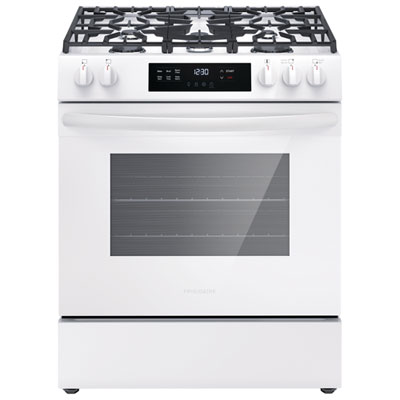 Frigidaire 30" 5.1 Cu. Ft. 5-Burner Slide-In Gas Range (FCFG3062AW) - White My new best friend!