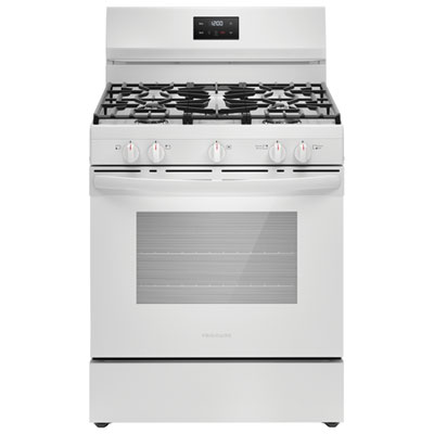 "Frigidaire 30"" 5.1 Cu. Ft. 5-Burner Free-Standing Gas Range (FCRG3052BW) - White"