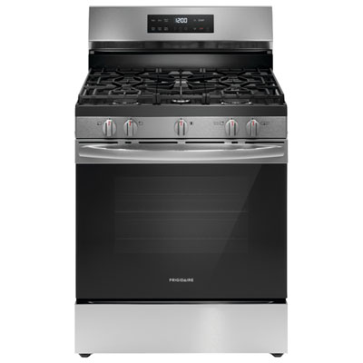 "Frigidaire 30"" 5.1 Cu. Ft. 5-Burner Free-Standing Gas Range (FCRG3062AS) - Stainless Steel"