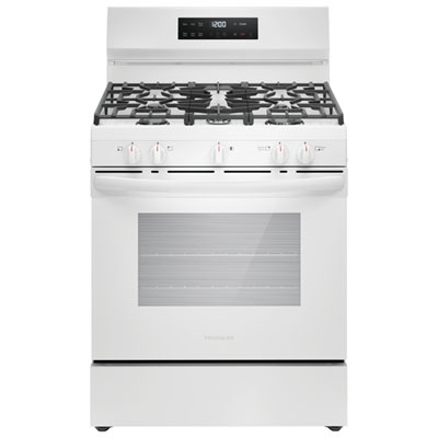 "Frigidaire 30"" 5.1 Cu. Ft. 5-Burner Free-Standing Gas Range (FCRG3062AW) - White"