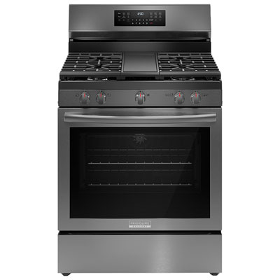 Frigidaire Gallery 30" 5.1 Cu. Ft. True Convection 5-Burner Free-Standing Gas Range (GCRG3060BD) - Black Stainless Steel The best range