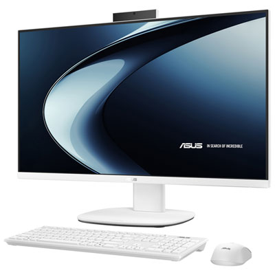 Ordinateur Tout-En-Un De 27 Po V600 Aio D'asus - Blanc (Ryzen Ai 7 350 D'amd/ram 16 Go/ssd 1 To/windows 11)