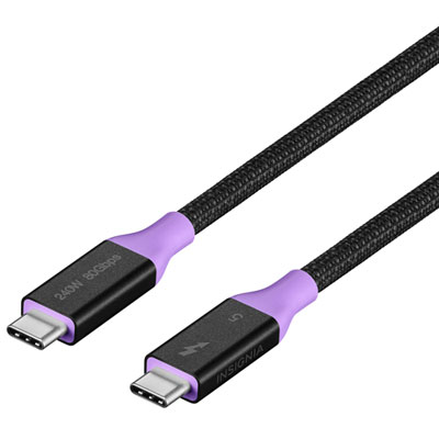 Câble Usb-C À Usb-C De 1 M (3,3 Pi) De 240 W D'insignia (Ns-Pct5C2C27-C) - Noir/gris - Exclusivité Best Buy