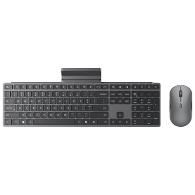 Lenovo 700 Modern Multi-Device Bluetooth IR LED Optical Sensor Keyboard & Mouse Combo - Grey - English