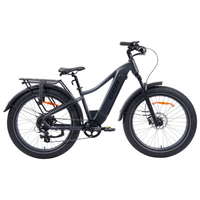 CCM Caribou Fat Tire Electric City Bike (500W Motor / up to 89km Range / 32km/h Top Speed) - Black