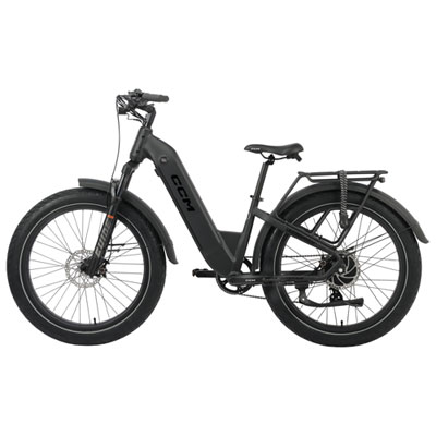 CCM Nahanni Fat Tire Electric City Bike (500W Motor / up to 89km Range / 32km/h Top Speed) - Black