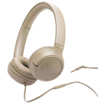 JBL Tune 530 Wired On-Ear Headphones - Beige