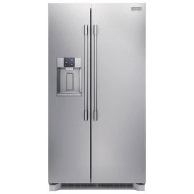 "Open Box - Frigidaire Pro 36"" 22.3 Cu.Ft. Side-By-Side Refrigerator w/ Water & Ice Dispenser (PRSC2222AF) -Stainless - Scratch & Dent"