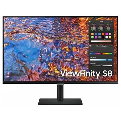 "Open Box - Samsung 27"" UHD 60Hz IPS LED V-Sync Monitor (LS27B806PXNXGO) - Black"