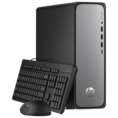 HP OmniDesk Slim Desktop PC - Meteor Silver/Jack Black (AMD Ryzen 7 7445HS/16GB RAM/512GB SSD) - Only at Best Buy