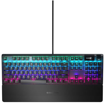 Open Box - SteelSeries Apex 5 Full-Size Backlit Mechanical Tactile Ergonomic Gaming Keyboard - English