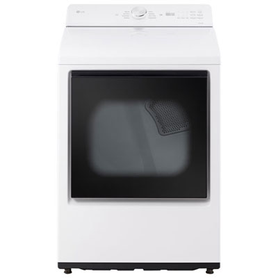 Open Box - LG 7.3 Cu. Ft. Electric Dryer with AI Sensor Dry, Wrinkle Prevent, Energy Star & ThinQ (DLE8200W) - Alpine White - Scratch & Dent