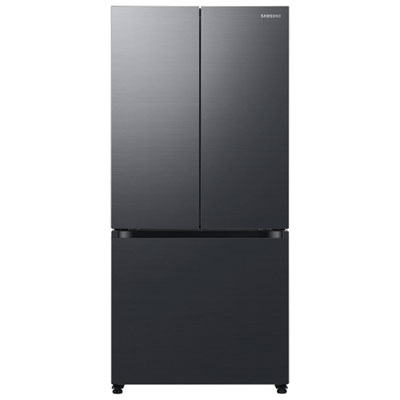 "Samsung Bespoke AI 33"" 18 Cu. Ft. French Door Refrigerator with Ice Dispenser (RF18A5101MT/AA) - Matte Black"