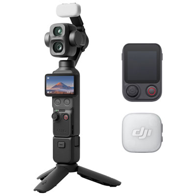 DJI Osmo Pocket 4P Vlog Combo 3-Axis Stabilized 4K Handheld Camera with DJI Microphone Mini 2, Dual Cameras & Handheld Gimbal I love how compact and lightweight it is, making it perfect for travel and everyday moments