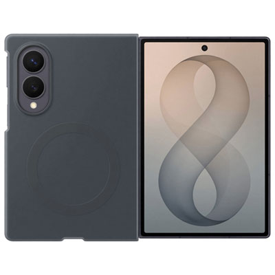 Samsung Silicone Fitted Soft Shell Case with Magnet for Galaxy Z Fold8 - Black