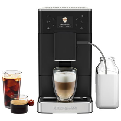 KitchenAid KF3 Fully Automatic Espresso Machine with Frother & Grinder - Black Matte Love that it has several coffee options