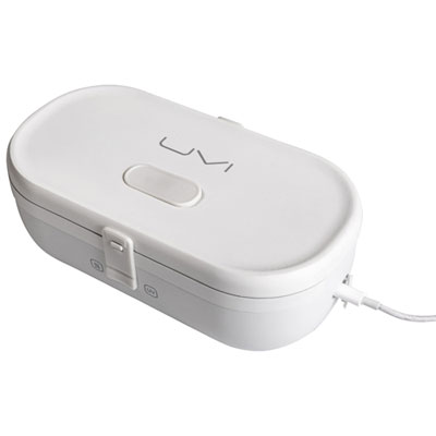 UVI Portable Self-Heating Lunch Box with Built-In UV Light Sanitizer - Pearl
