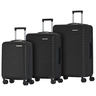 Bugatti Seaside 3-Piece Hard Side Expandable Luggage Set - Black