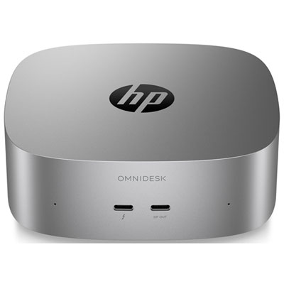 Ordinateur De Bureau Miniature Hp Omnidesk - Argent Fumé - Intel Core Ultra 5 325, Mémoire De 16 Go, Ssd De 512 Go, Windows 11