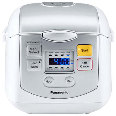Panasonic Multi-Function Rice Cooker (SRZC075W) - 4-Cup - White / Silver