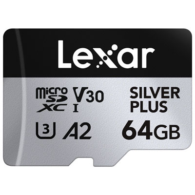 Lexar Pro Silver Plus 64GB 255 MB/s microSDXC Memory Card