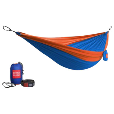 Grand Trunk Double Deluxe Hammock with Straps - Blue & Orange