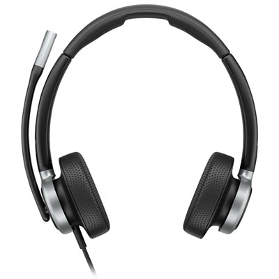 HP Mission 625 Stereo USB Headset with Integrated Microphone (C01C6AA#AC3) - Black
